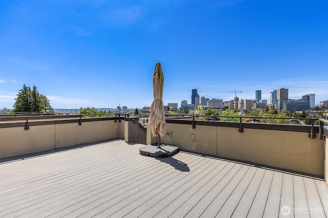 933 16th Avene, Seattle, WA 98122 - wooden deck with a view of skyline