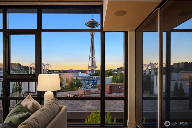 2911 2nd Ave Unit 1120, Seattle, WA 98121 - sunroom / solarium featuring a city view