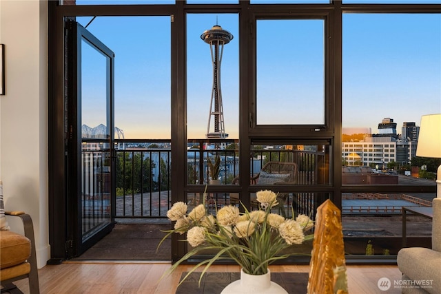 2911 2nd Ave Unit 1120, Seattle, WA 98121 - sunroom / solarium featuring a city view