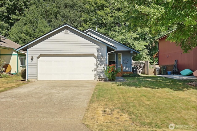 1726 Ann St NE, Olympia, WA 98506 - view of front facade with driveway, a front lawn, and an attached garage