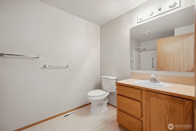 1726 Ann St NE, Olympia, WA 98506 - bathroom featuring vanity, tile patterned floors, and a shower