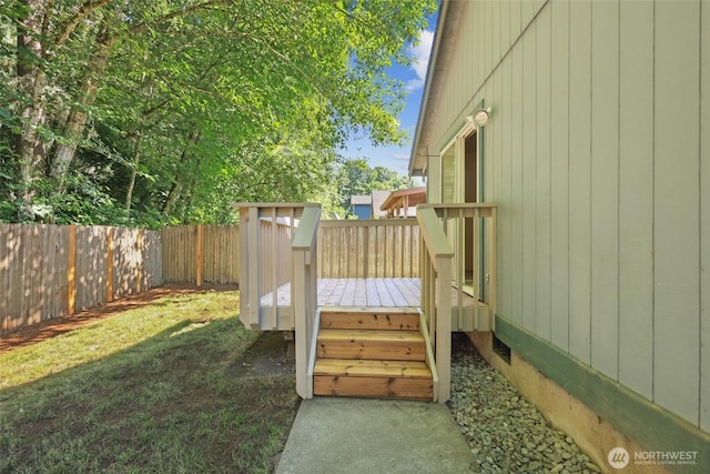 1726 Ann St NE, Olympia, WA 98506 - fenced backyard with a wooden deck