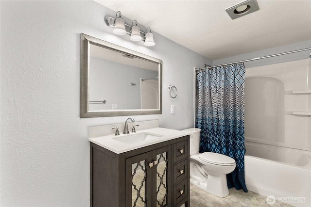 1100AVE NE Harrington Ave NE Unit 211, Renton, WA 98056 - full bathroom featuring vanity, shower / tub combo, and tile patterned floors