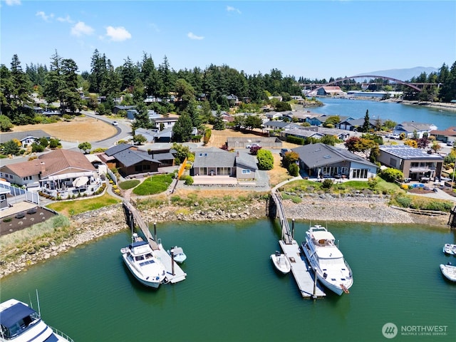 145 Lummi Dr, La Conner, WA 98257 - aerial perspective of suburban area featuring a nearby body of water