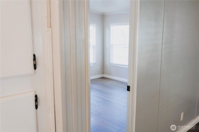 8805 226th Street Ct E Unit 32, Graham, WA 98338 - corridor featuring wood finished floors and ornamental molding