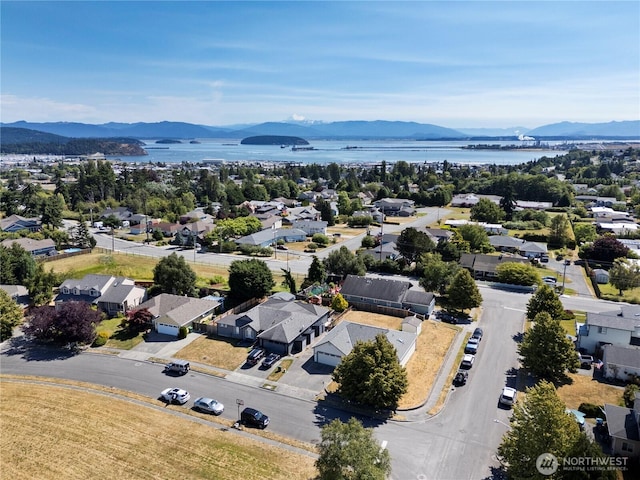 3519 G Ave, Anacortes, WA 98221 - aerial perspective of suburban area with a water and mountain view