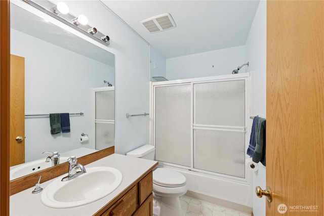 3519 G Ave, Anacortes, WA 98221 - bathroom with vanity and bath / shower combo with glass door
