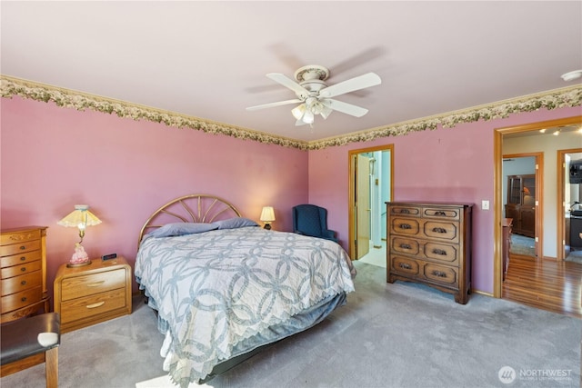 3519 G Ave, Anacortes, WA 98221 - carpeted bedroom with a ceiling fan