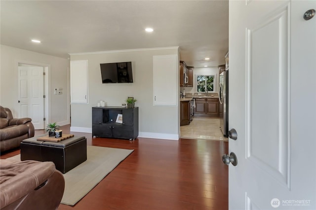 418 Jefferson St, Centralia, WA 98531 - living area with wood finished floors and recessed lighting