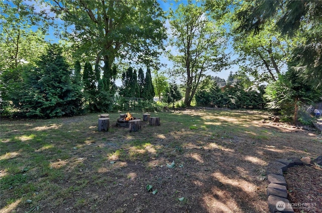 418 Jefferson St, Centralia, WA 98531 - view of yard featuring an outdoor fire pit