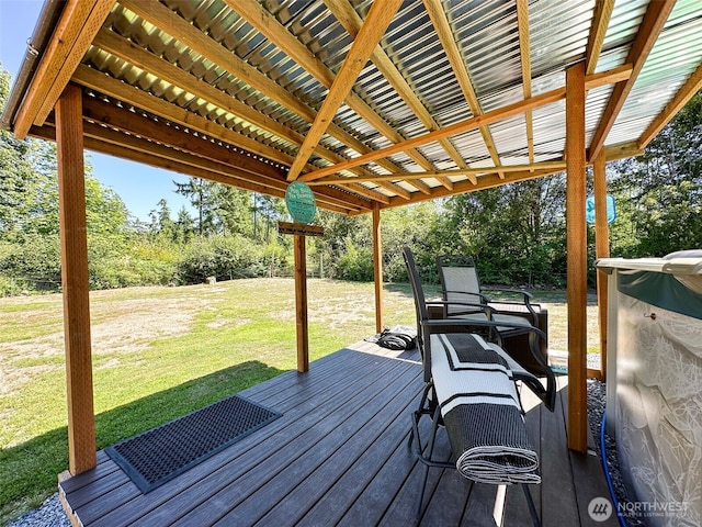 20311 Orting Kapowsin Hwy E, Graham, WA 98338 - wooden deck with a lawn