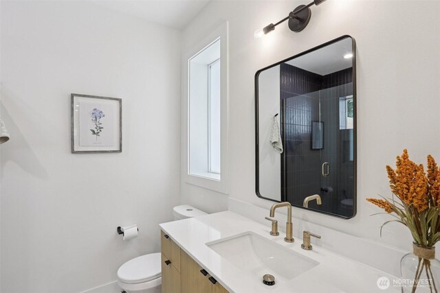 11737 38th Ave NE Unit A, Seattle, WA 98125 - full bathroom with vanity and a shower stall