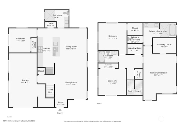11737 38th Ave NE Unit A, Seattle, WA 98125 - view of property floor plan