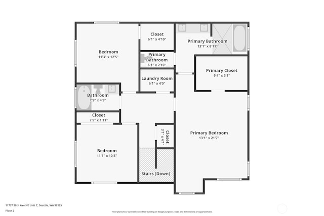 11737 38th Ave NE Unit A, Seattle, WA 98125 - view of floor plan / room layout
