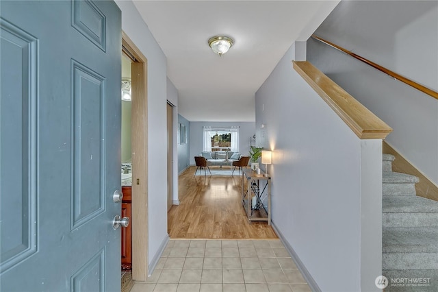 1302 110th St E Unit 37, Tacoma, WA 98445 - entryway featuring stairs and light tile patterned flooring