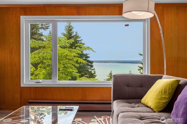 118 Highland Dr, Bellingham, WA 98225 - sitting room with wood walls