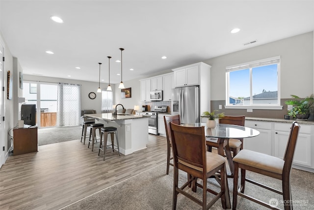 397 N Foster St, Buckley, WA 98321 - dining area featuring recessed lighting and light wood finished floors