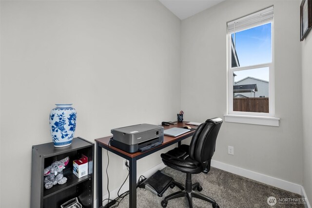 397 N Foster St, Buckley, WA 98321 - carpeted home office featuring baseboards