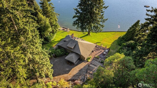 5222 Mahncke Rd SW, Longbranch, WA 98351 - view from above of property with a nearby body of water