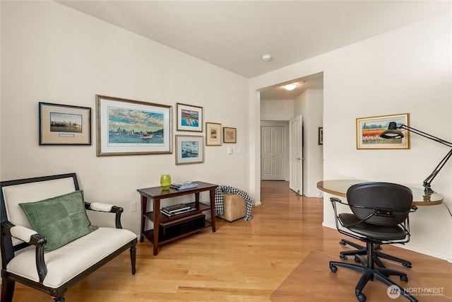 2244 SE 132nd Ave Unit B217, Bellevue, WA 98005 - office area with light wood-type flooring and baseboards