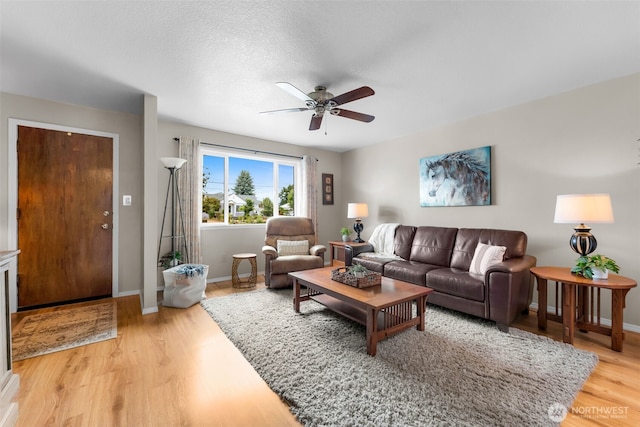 1702 7th Ave SW, Puyallup, WA 98371 - living area with light wood finished floors and a ceiling fan