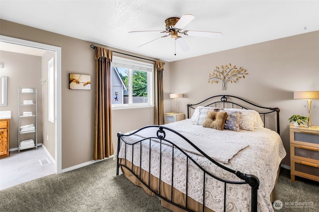 1702 7th Ave SW, Puyallup, WA 98371 - bedroom featuring light carpet and ceiling fan