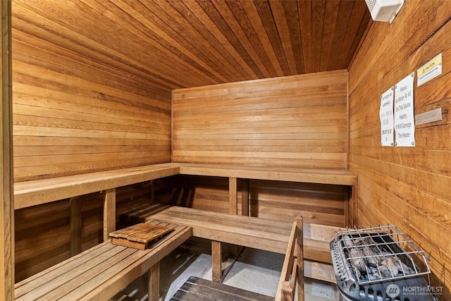 33020 10th Ave SW Unit M302, Federal Way, WA 98023 - sauna featuring wooden ceiling and wooden walls