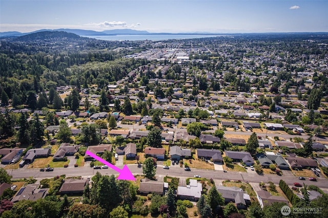 2120 Niagara Dr, Bellingham, WA 98229 - aerial perspective of suburban area featuring a mountain backdrop