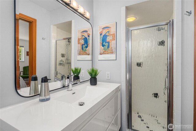 1823 121st Ave SE, Bellevue, WA 98005 - ensuite bathroom with a stall shower and vanity