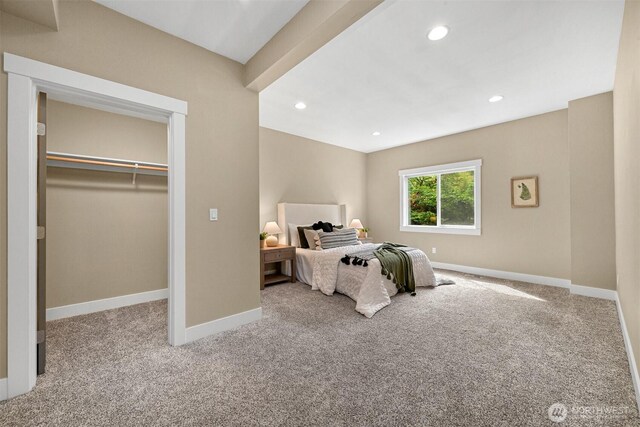 104 Grand View Ln, Bellingham, WA 98229 - bedroom with carpet, recessed lighting, and a walk in closet