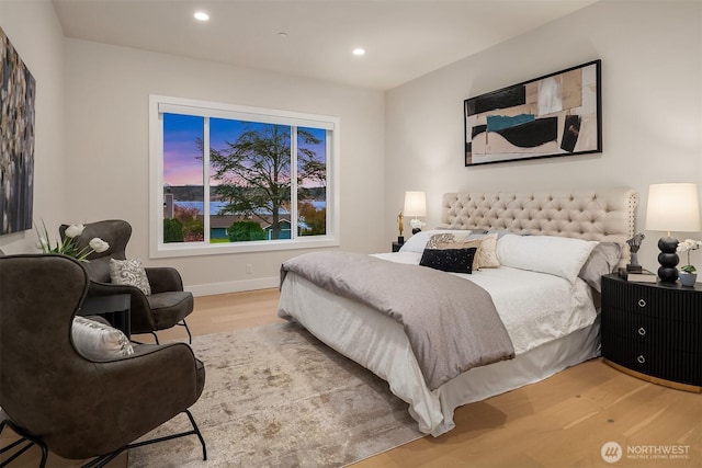 240 W Lake Sammamish Pkwy SE, Bellevue, WA 98008 - bedroom with light wood finished floors and recessed lighting