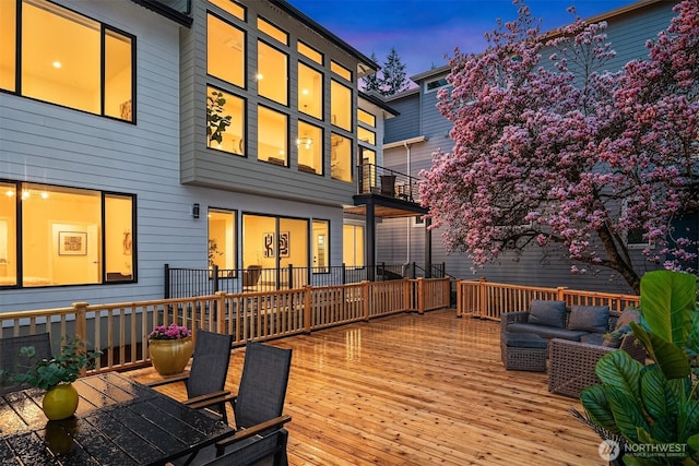 240 W Lake Sammamish Pkwy SE, Bellevue, WA 98008 - wooden deck with an outdoor hangout area