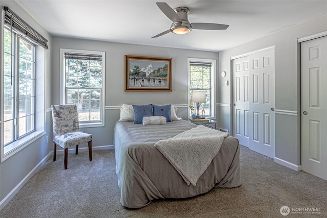 18920 217th Ave E, Orting, WA 98360 - carpeted bedroom with baseboards and ceiling fan