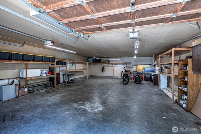 18920 217th Ave E, Orting, WA 98360 - garage with a workshop area and a garage door opener