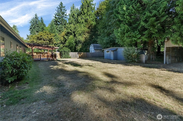 7127 Fair Oaks Loop SE, Olympia, WA 98513 - view of yard with a shed and a pergola