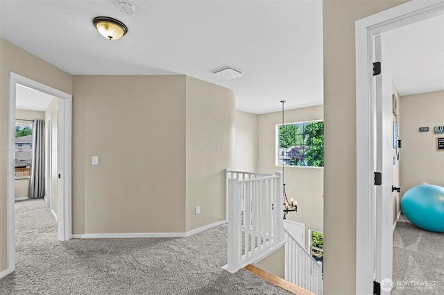 5115 150th St SE, Everett, WA 98208 - hallway with an upstairs landing and carpet