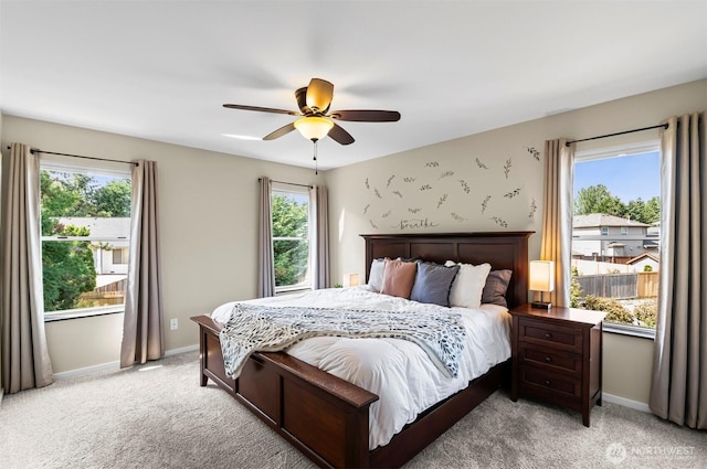 5115 150th St SE, Everett, WA 98208 - bedroom with light carpet and ceiling fan