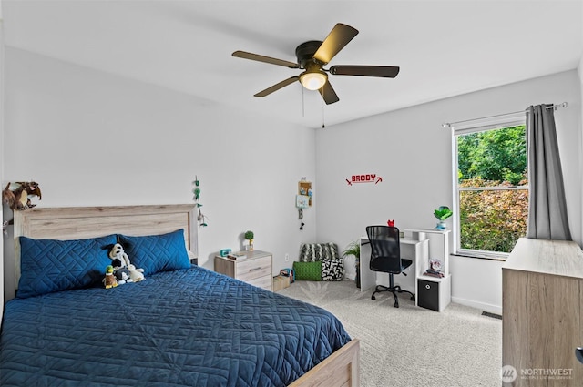 5115 150th St SE, Everett, WA 98208 - bedroom featuring carpet flooring and ceiling fan