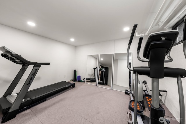 3516 NE 43rd St, Seattle, WA 98105 - exercise area featuring recessed lighting and carpet
