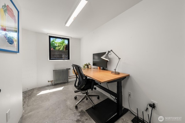 3516 NE 43rd St, Seattle, WA 98105 - office with radiator and unfinished concrete flooring