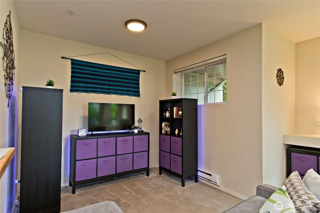 15325 SE 155th Pl Unit K1, Renton, WA 98058 - living room featuring a baseboard radiator and carpet floors