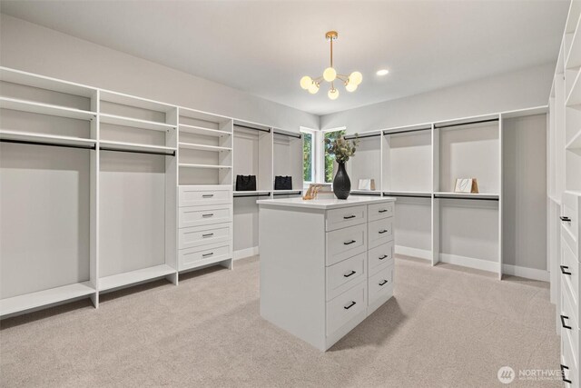 16429 Snohomish Ave SE, Clearview, WA 98296 - spacious closet with light carpet and a chandelier