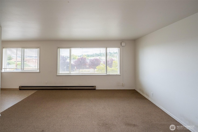 3469 6th Ave W, Seattle, WA 98119 - carpeted spare room featuring baseboard heating and baseboards