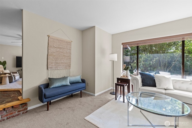 8618 212th St NE, Arlington, WA 98223 - carpeted living room featuring baseboards