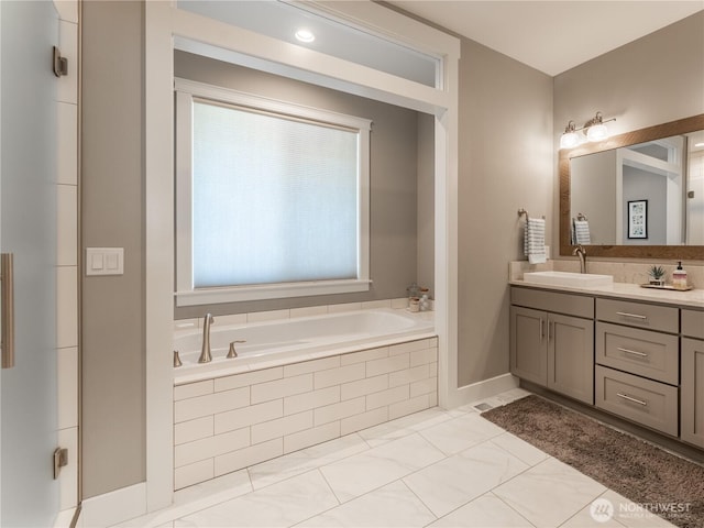 2038 Maiden Ln, Wenatchee, WA 98801 - bathroom with vanity and a garden tub