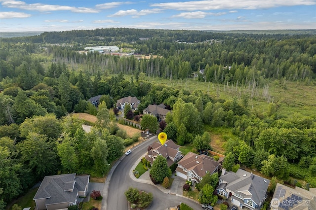 108 239th Way SE, Sammamish, WA 98074 - aerial perspective of suburban area featuring a heavily wooded area