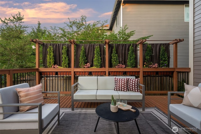 108 239th Way SE, Sammamish, WA 98074 - deck at dusk featuring an outdoor hangout area