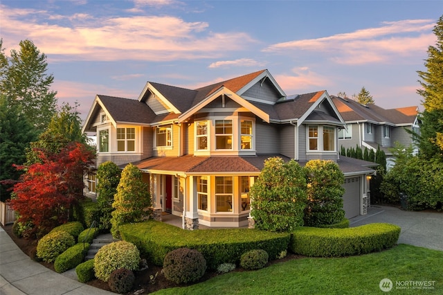 108 239th Way SE, Sammamish, WA 98074 - craftsman house with concrete driveway, a garage, and roof with shingles