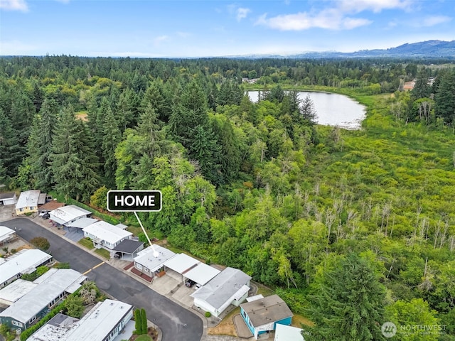1841 Trosper Rd SW Unit 24, Tumwater, WA 98512 - bird's eye view of a heavily wooded area and a large body of water