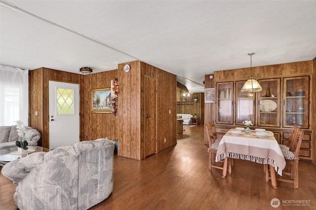 4015 Eliza Ave Unit 47, Bellingham, WA 98226 - dining room featuring wooden walls and wood finished floors